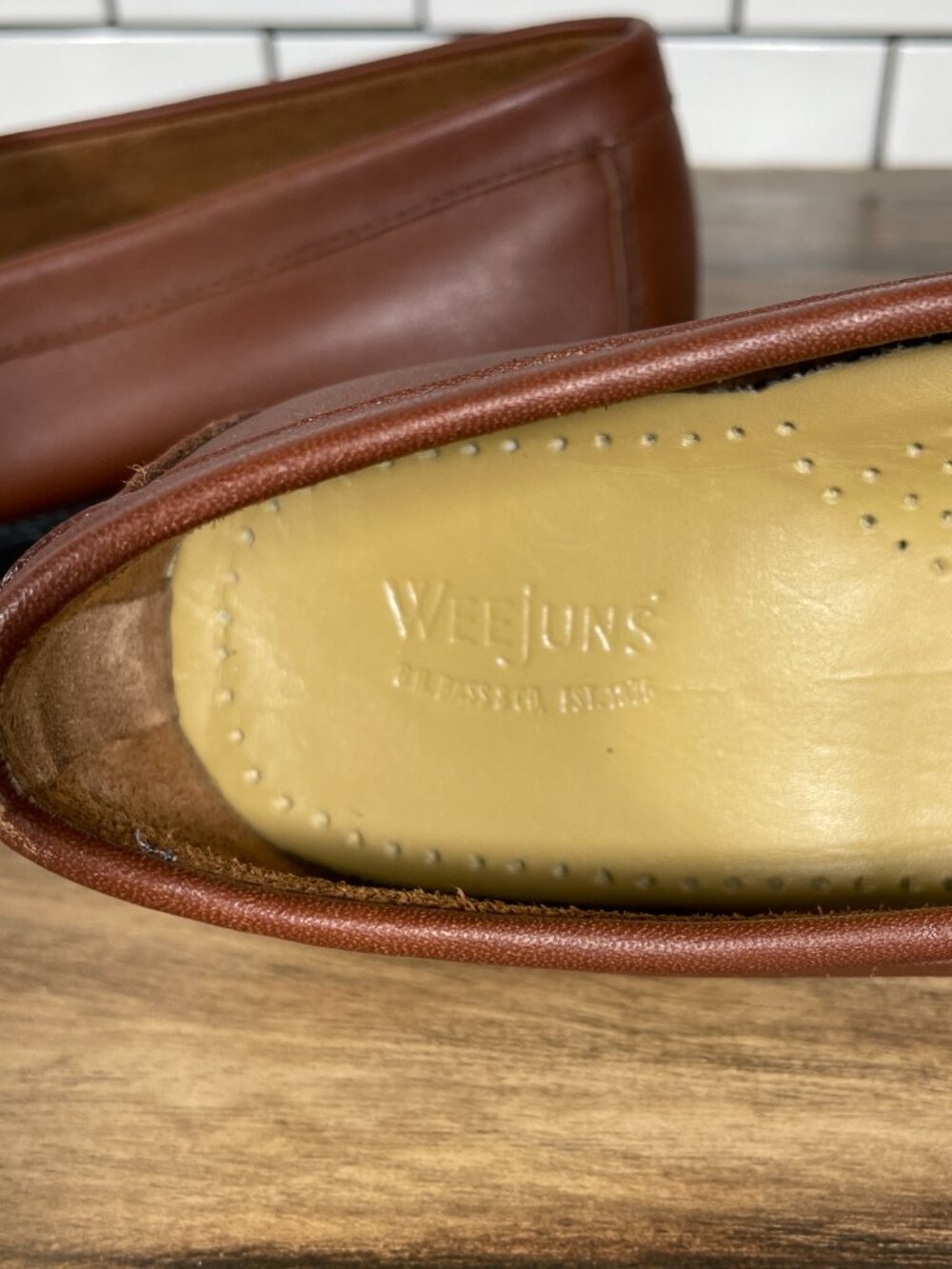 GH Bass Weejuns Kathleen Shoes Womens Size 9 Brown Leather Penny Loafer Flats - Picture 11 of 13